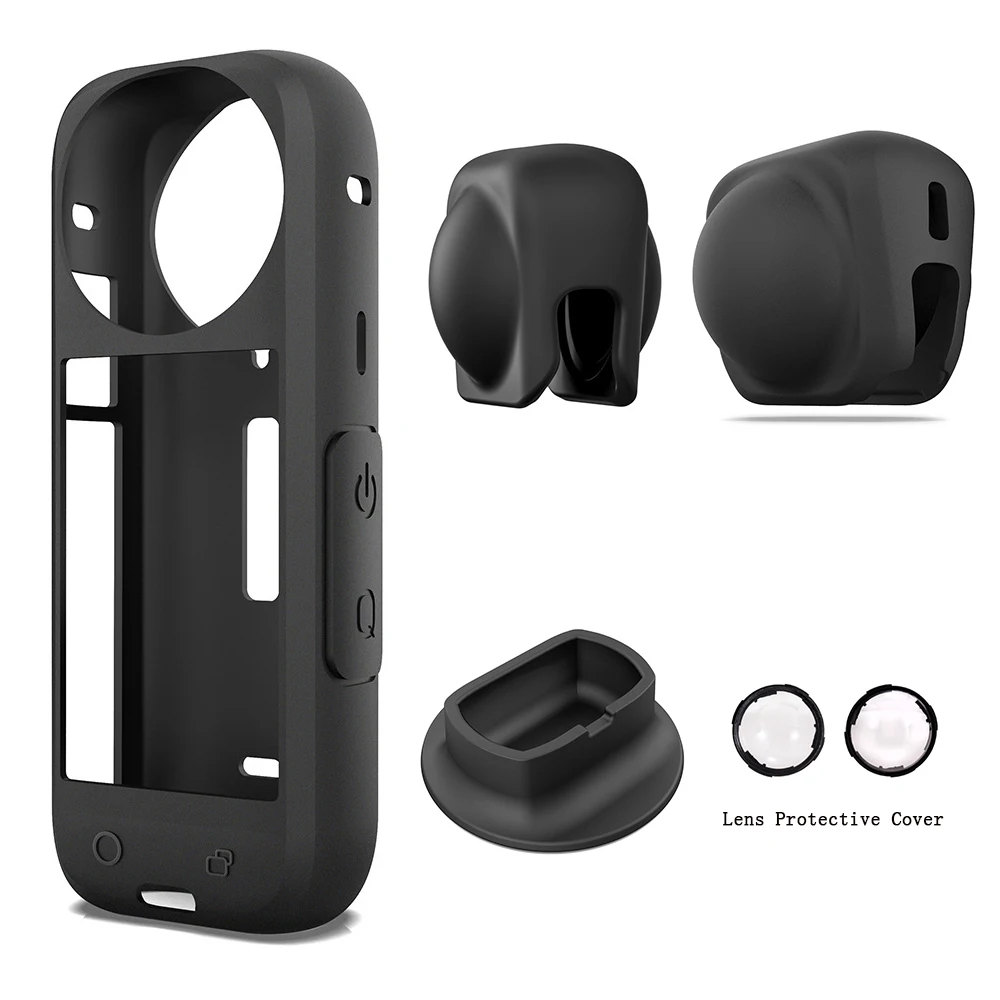 Крышка объектива камеры для Insta360 One X4 Силиконовая Защитная крышка спортивной