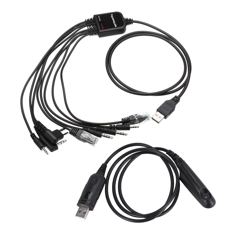

MOOL 2 Pcs USB Programming Cable For Walkie Talkie For Motorola, A & B