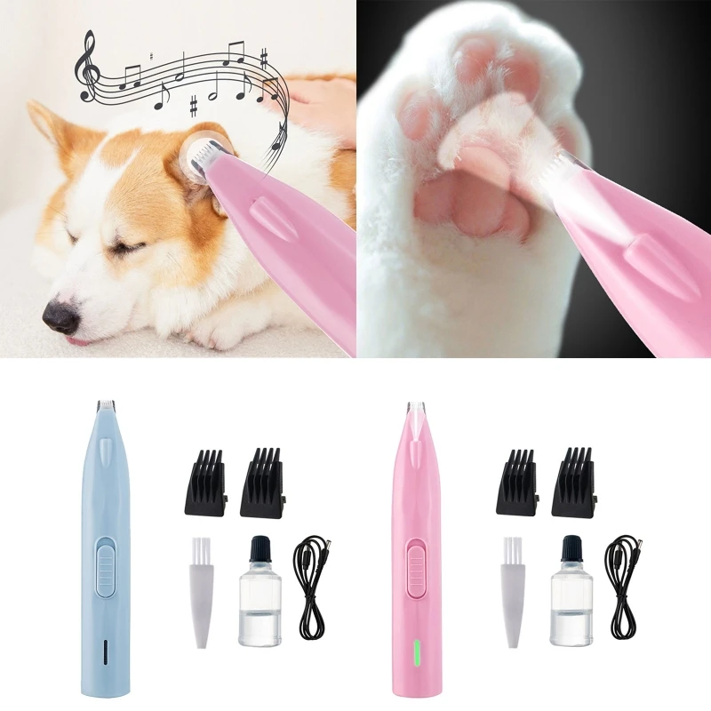 

Dog Hair Clippers Pet Grooming Nail Trimmer Quiet Tools Paw Hair Remove Rechargeable Electric Shaver Clippers