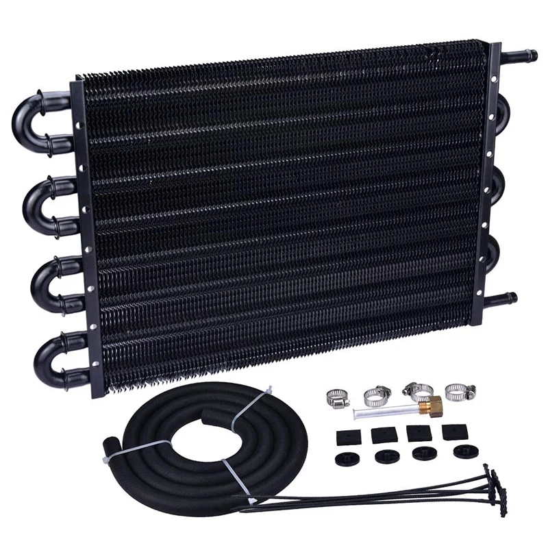 

Car Condenser 8 Pass Tube And Fin Transmission Cooler Air Conditioning Tube Belt Condenser Universal 5/16Inch Oil Cooler