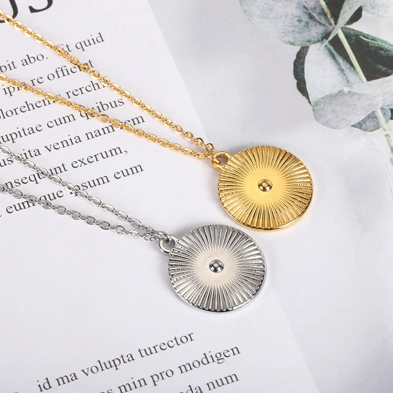 Минимализм ожерелья с монетами в виде диска подвески для женщин ювелирные
