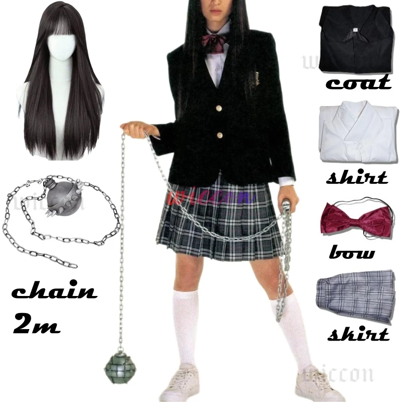 Хэллоуин Gogo Yubari Косплей Черная униформа Фильмы Kill Vol.1 Костюм Билла Gogo's School JK