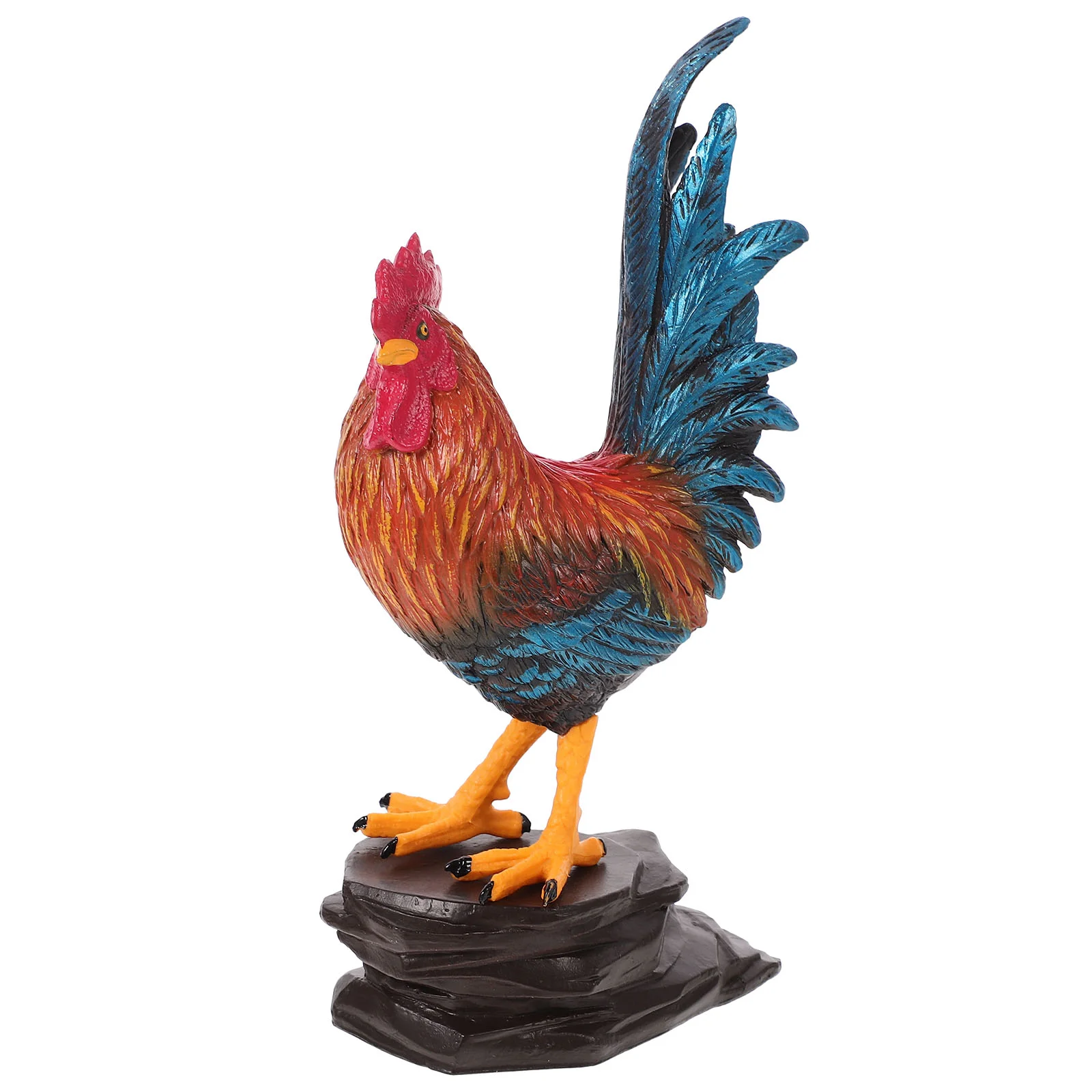 

Simulated Poultry Model Rooster Toys Desktop Plastic Landscape Layout Prop Unique Farm Decoration
