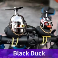 small black bike duck bicycle bell luminous airscrew helmet duck ducky bicycle wind motor riding cycling lights horn