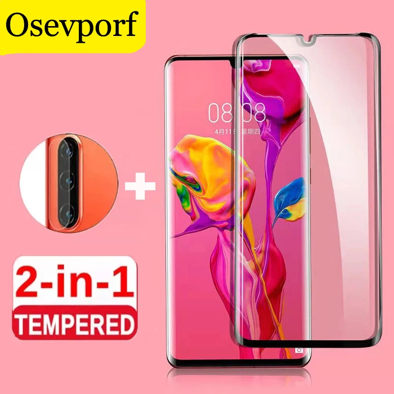 2 в 1 Защитное стекло для передней камеры телефона Huawei P20 P30 Pro Lite Mate 30 P Smart 2019 |