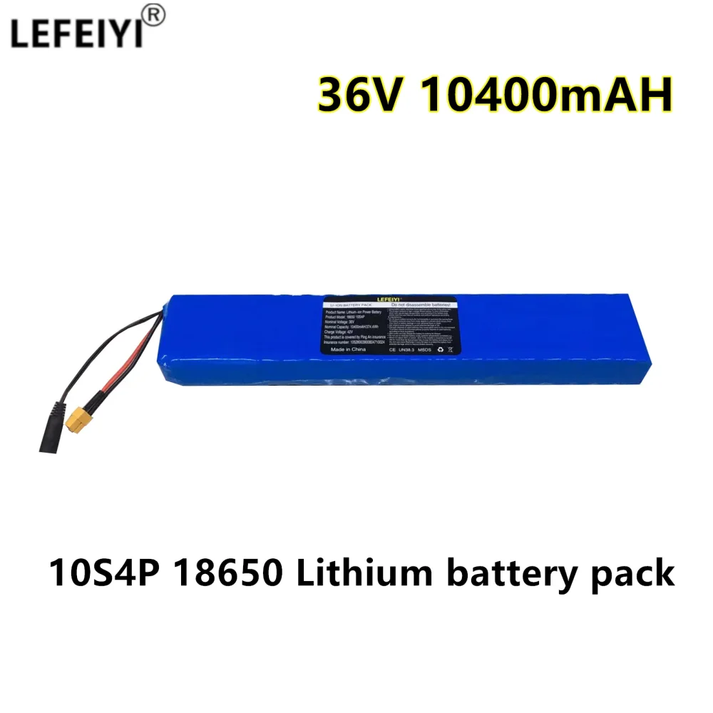

Новый литиевый аккумулятор большой емкости 36 В 10S4P 1000 Ач 18650 Вт с BMS для электрического велосипеда скутера