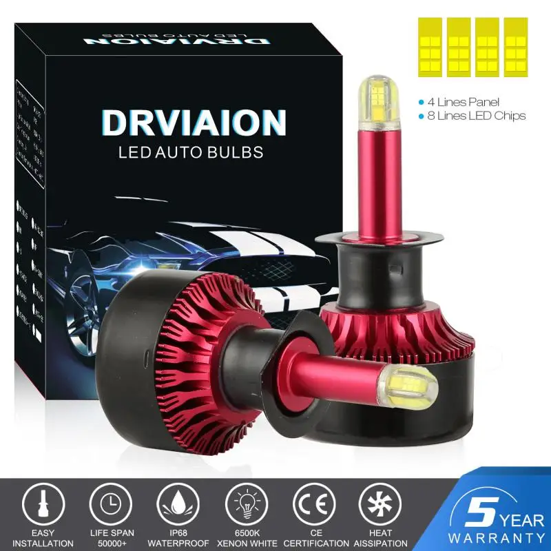 Автомобильные фары H7 H11 Светодиодный лампы для фар CSP 18000LM 60W светодиодный H1 H8 светодиодный фары для авто H9 9005 9006 HB3 HB4 6500K Автомобильные противотуманные фары