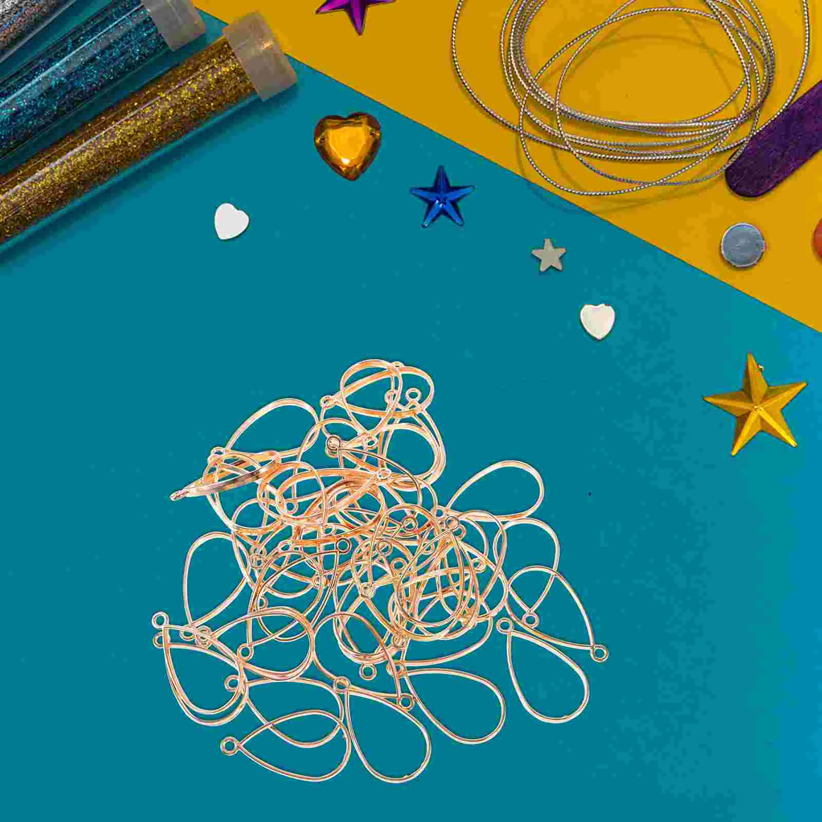 50 шт. рамки из эпоксидной смолы для изготовления ювелирных изделий подвеска в