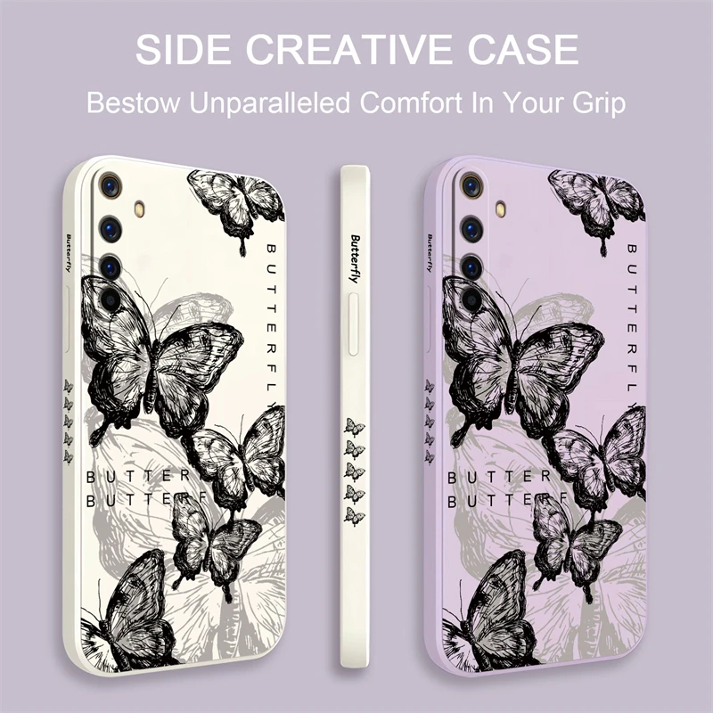 INS ретро-телефон в виде бабочки для OPPO Realme Narzo 20 30 50 Pro 30A 50I Prime силиконовый мягкий