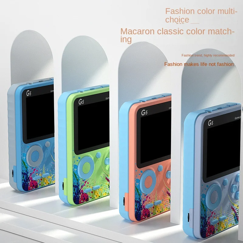 

G5 Handheld Game Players 3.0 Inch LCD Screen Mini Arcade Console with 500 Games and A Slim Body That Connects To A TV