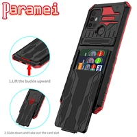 Shockproof Phone Case For MOTOROLA Plus G10 G20 G30 Luxury Card Slot Kickstand Protection Cover For MOTO Stylus Power Pure