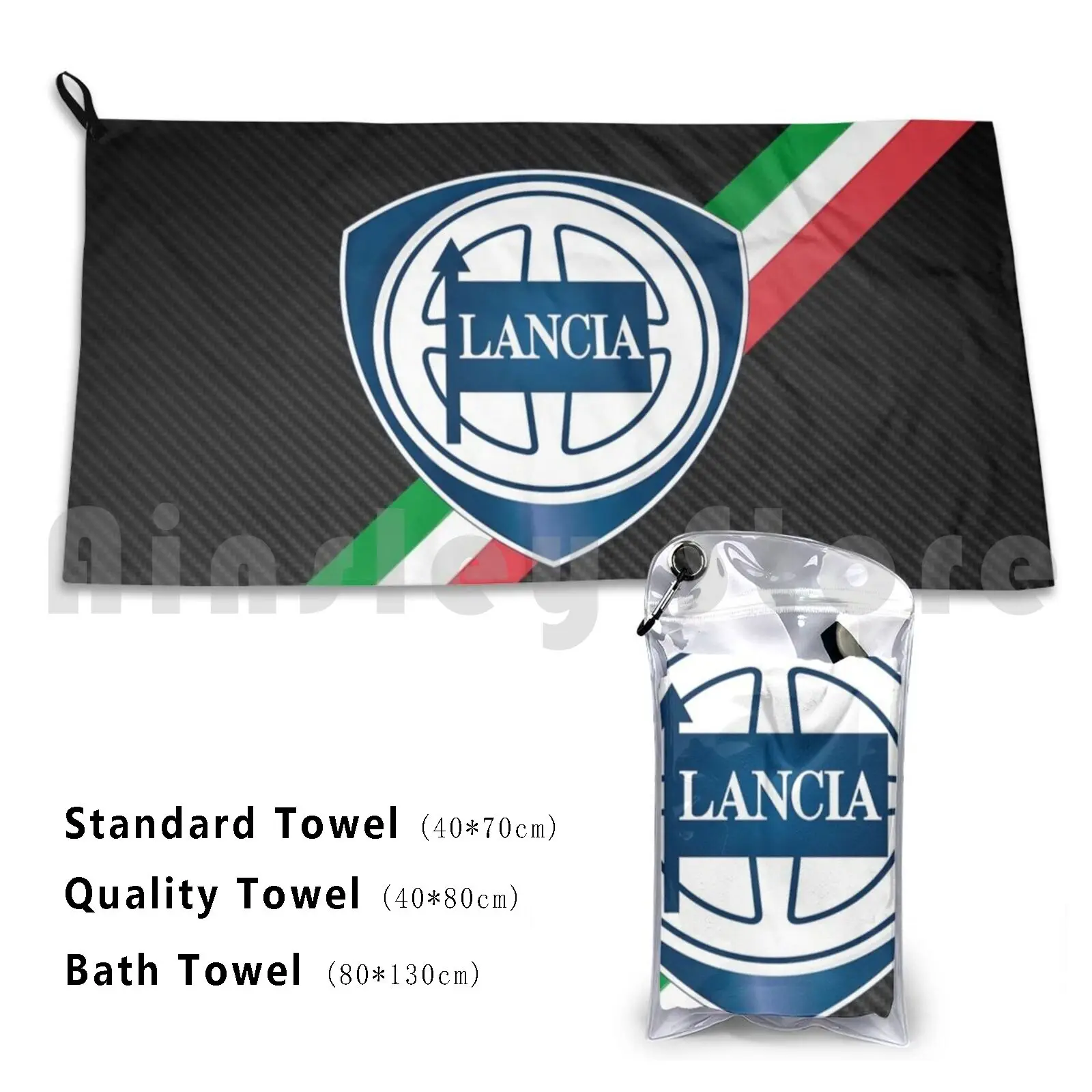 Lancia Carbon Italy Stripes Bath Towel Beach Cushion Turbo Novitec Retro 500 Essesse Radically Racing Le United