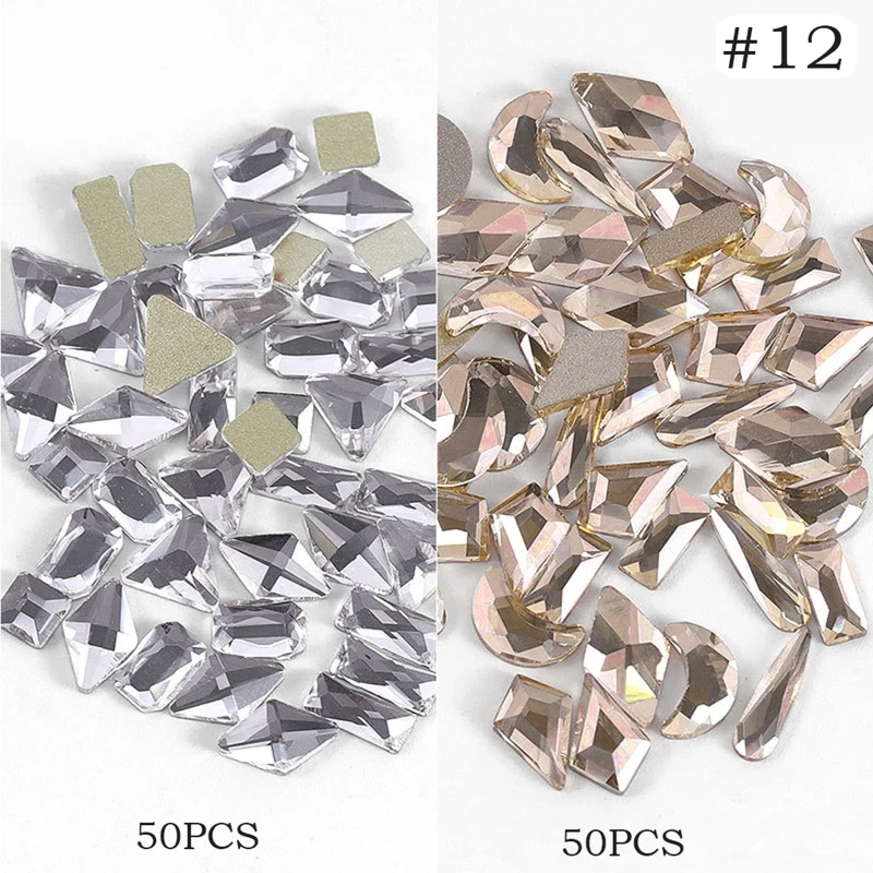 

100PCS Crystal Nail Gem for rhinestone Flat Back Nail Art Accessories for DIY Cr