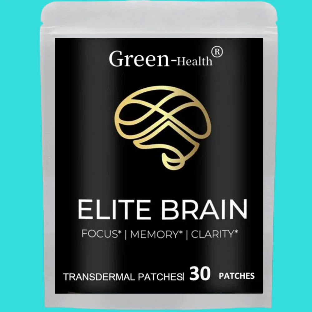 30 пластырей Elite Brain Transdermal Patches Lions Mane Vitamin B Комплекс для фокуса памяти