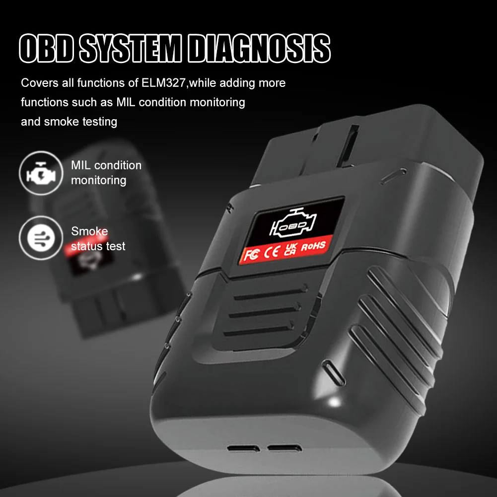 

Автомобильный диагностический инструмент V019 OBD2 сканер Bluetooth-совместимый ELM327 автомобильный считыватель кодов неисправностей инструмент для обнаружения для Android IOS Windows
