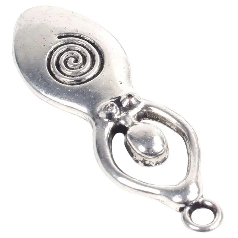 

Pendants Venus Fertility Goddess Pregnancy Antique Silver Spiral 10 PCs