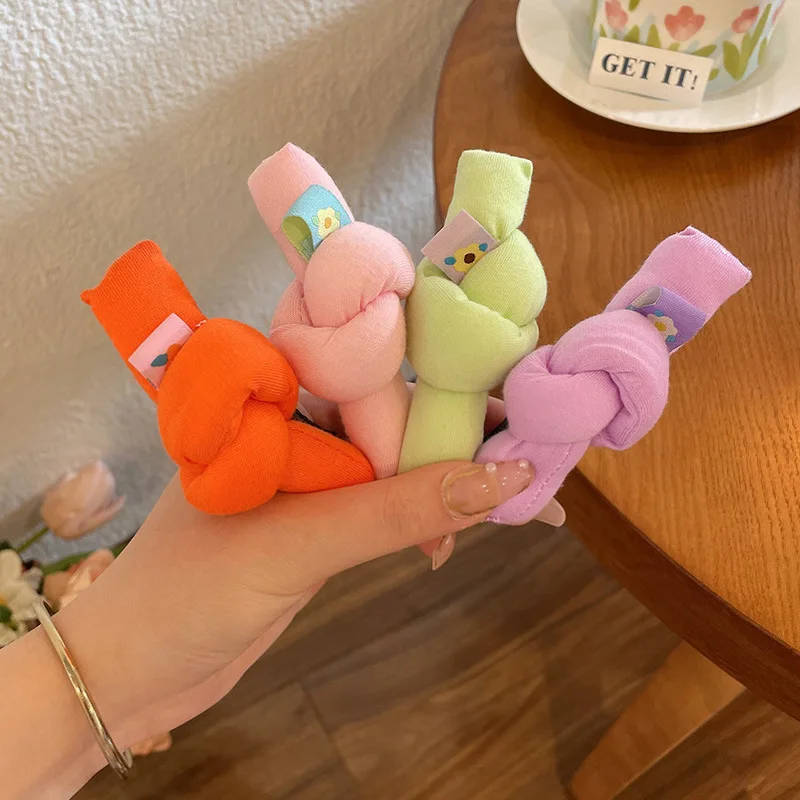 

Summer Fashion New Cute Ice Cream Color Knotted Hair Clip Liu Haipin Side Clip Hair Clip Headdress Kids Hair Accessories Gifts