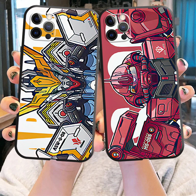 

Japan Anime Gundam Funda Phone Case For iPhone 11 13 12 Pro Max 12 13 Mini X XR XS MAX SE 2020 7 8 6s Plus Celular Soft