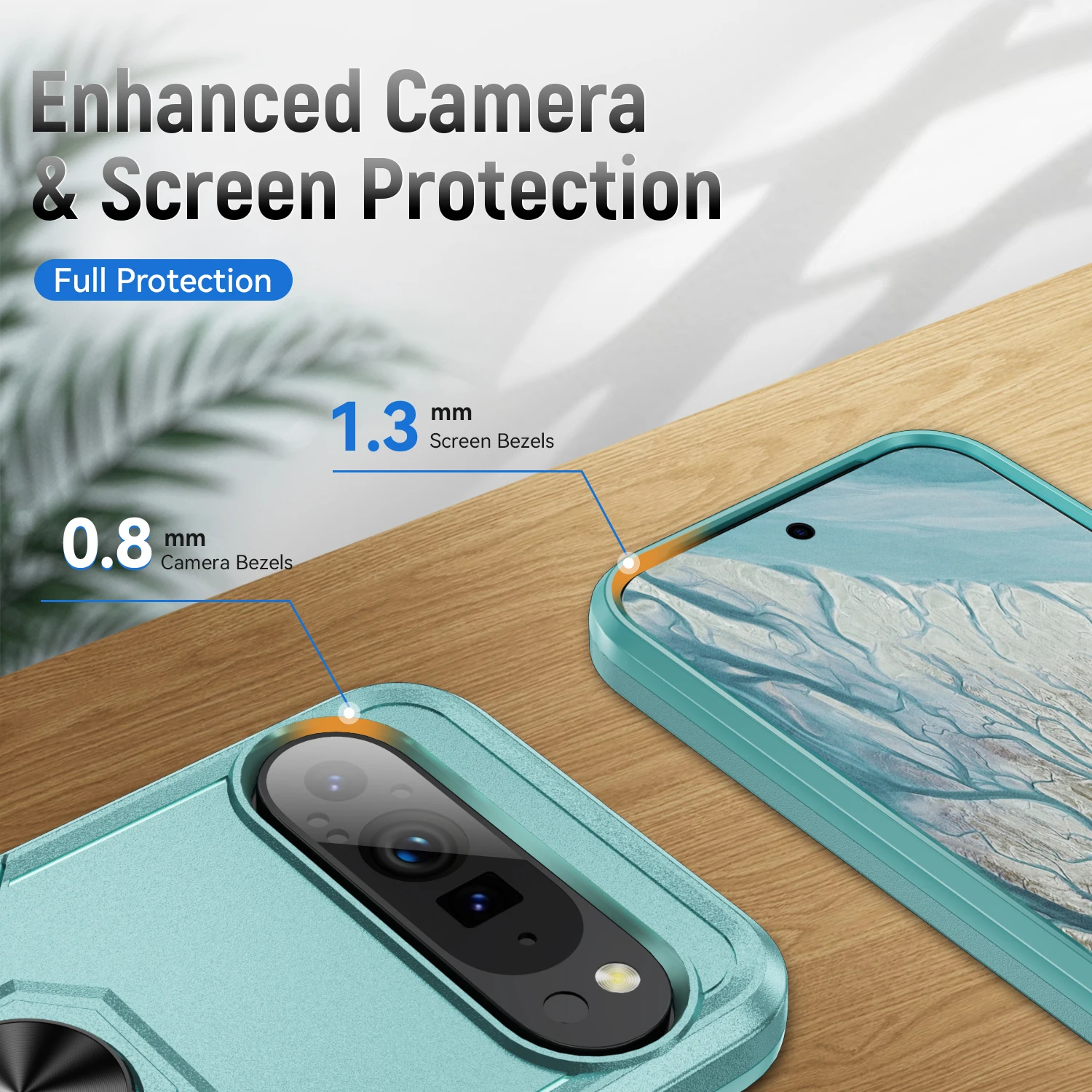 Противоударный кольцевой магнитный чехол-подставка для Google Pixel 9 Pro 8A 8 7A 7 6A 6