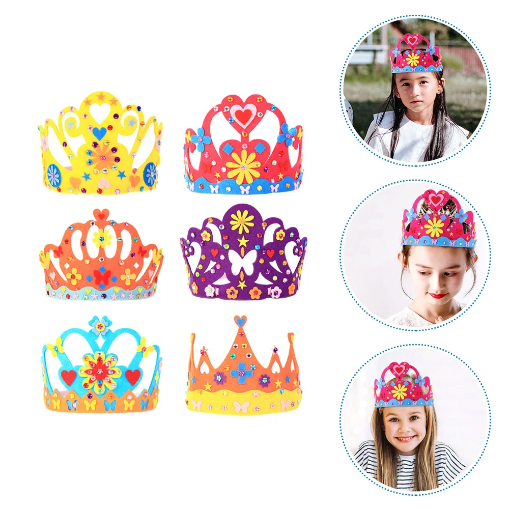 

DIY Crown Birthday Non-woven Headwear Kit Headdress Hat Headband Happy