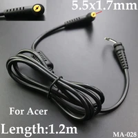 1pcs dc plug 5 51 7mm 5 5x1 7mm dc power supply cable for lenovo for acer toshiba acer laptop charger dc cable 5 51 7