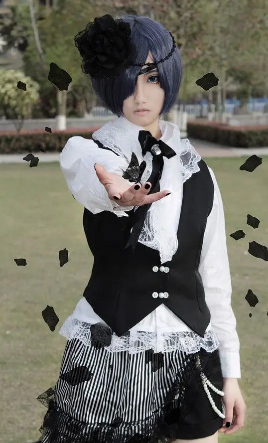 Костюм для косплея Ciel Phantomhive с носками костюм Kuroshitsuji на Хэллоуин