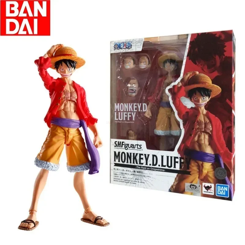

In Stock One Piece Luffy S.h.figuarts Anime Original Monkey D Luffy Pvc Action Figures The Raid On Onigashima Toy For Children