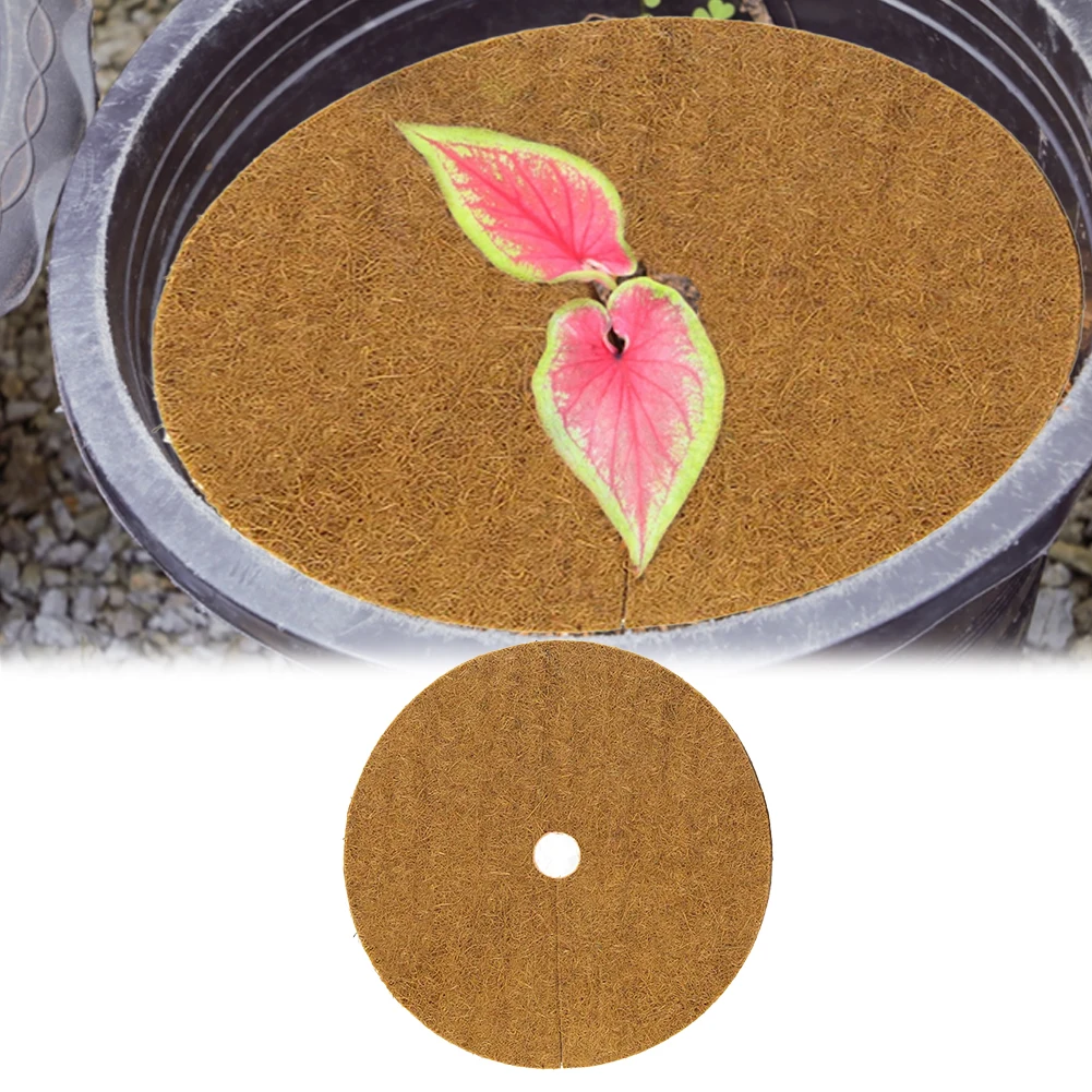 

10 PCS Coco Coir Fiber Tree Tree Plant Protector Mat Coco Liner Mulch Mat For Disc Plant Cover Tree Plant Mats Flower Pot