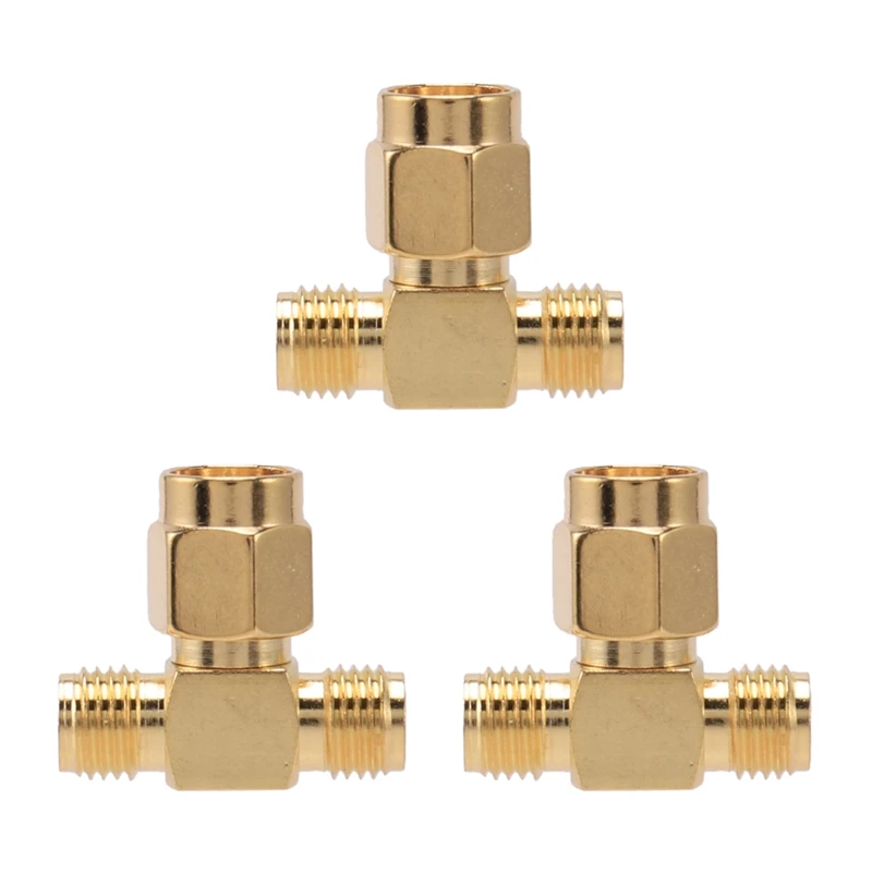 

RISE-3X SMA штекер-два SMA Гнездовой тройной T RF адаптер разъем 3-ходовой сплиттер Новый