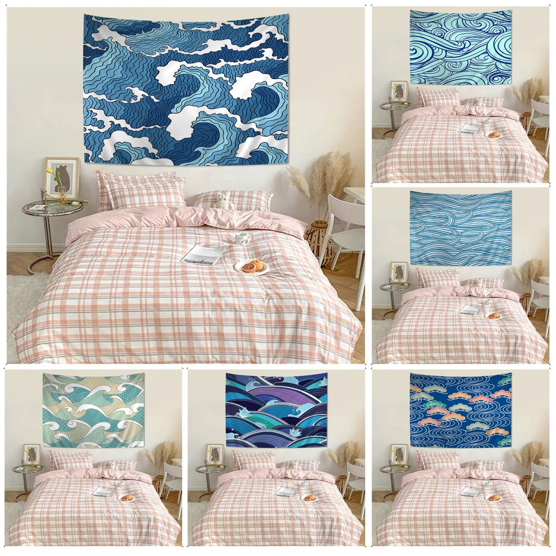 

Japan Great Wave Hippie Wall Hanging Tapestries Bohemian Wall Tapestries Mandala Japanese Tapestry