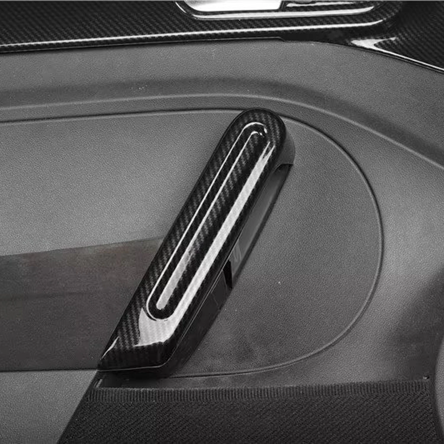 

LHD!! For VW Volkswagen Beetle 2012-2019 Carbon Style Side Door Interior Handrail Armrest Panel Cover Trim Car Styling