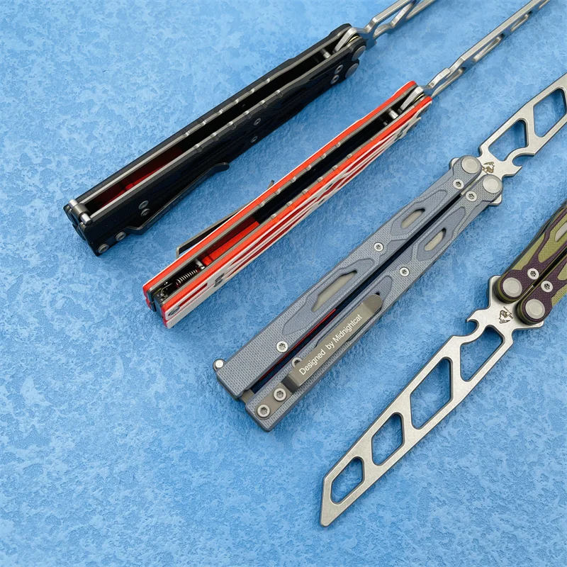 MAXACE ножи Единорог G10 Ручка 14c28n лезвие Бабочка практика крест цветок