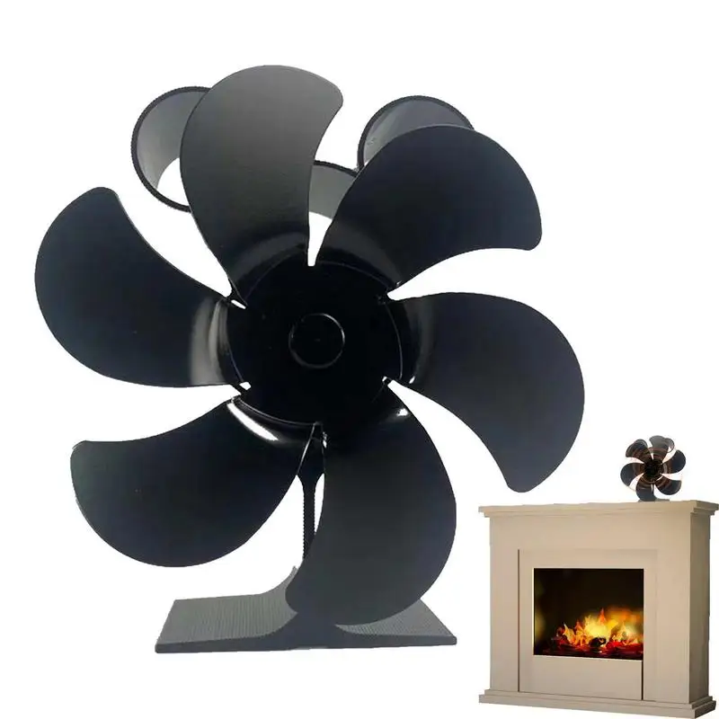 

Heat Powered Stove Fan 6 Blades Heat Powered Wood Stove Fan Heat Fan For Wood Stove Eco Thermoelectric Fan For Pellet/Log/Wood
