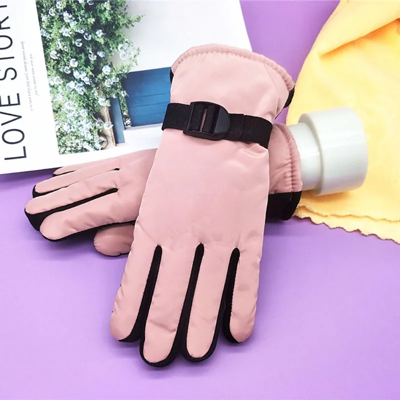 

1Pair Winter Long-sleeved Mitten Waterproof Warm Adult Kids Boys Girls Gloves Ski Children Snow Outdoor Thicken Warm Ski Gloves