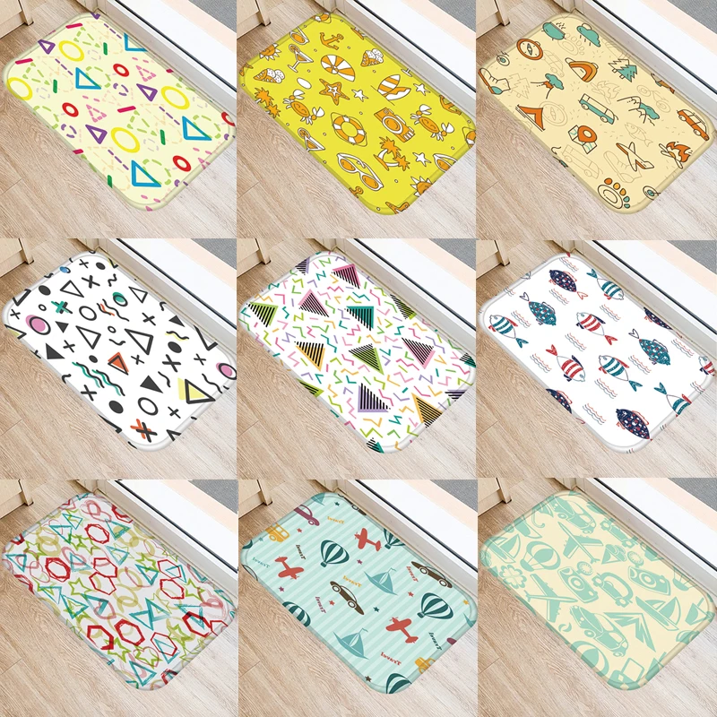 

Геометрический кухонный коврик в скандинавском стиле, противоскользящий декоративный ковер для спальни, гостиной, прихожей, ванной, балкона