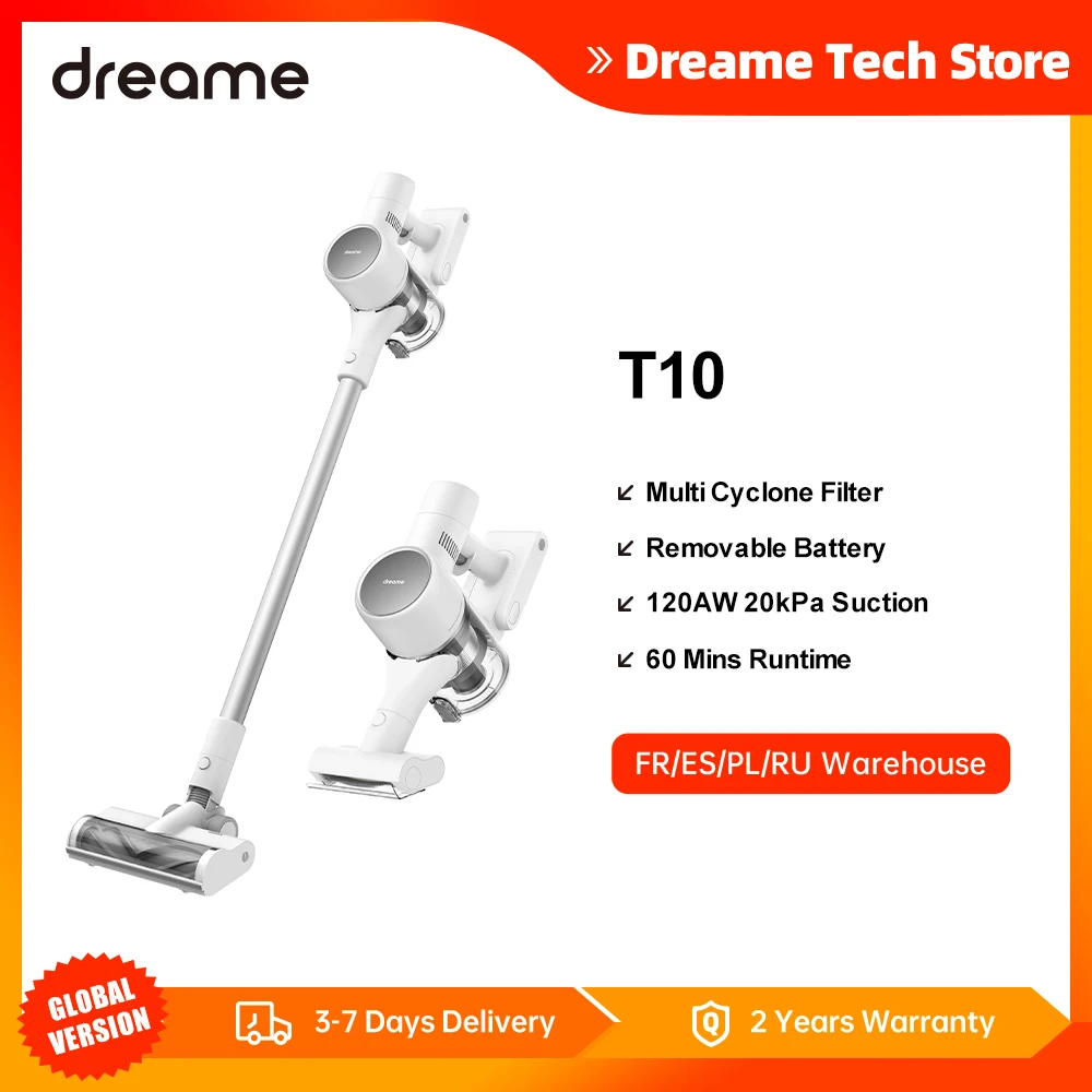 Dreame T10 Home Vacuum Cleaner 60min 20kPa Replaceable Battery Handheld Cordless Carpet Floor Wireless Cleaner of Home Appliance