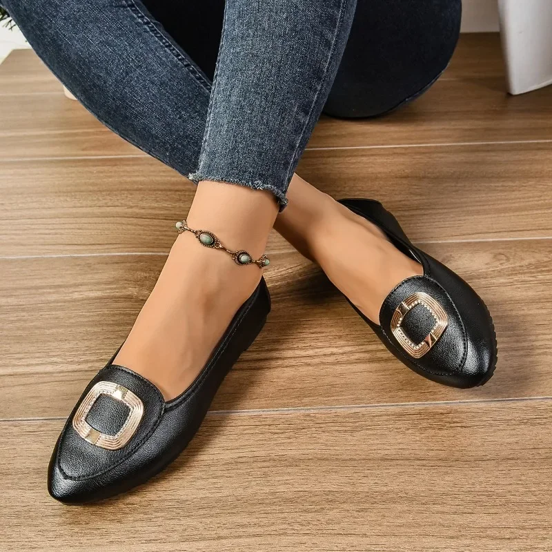 Туфли-оксфорды женские на низком каблуке мягкая кожа заостренный носок