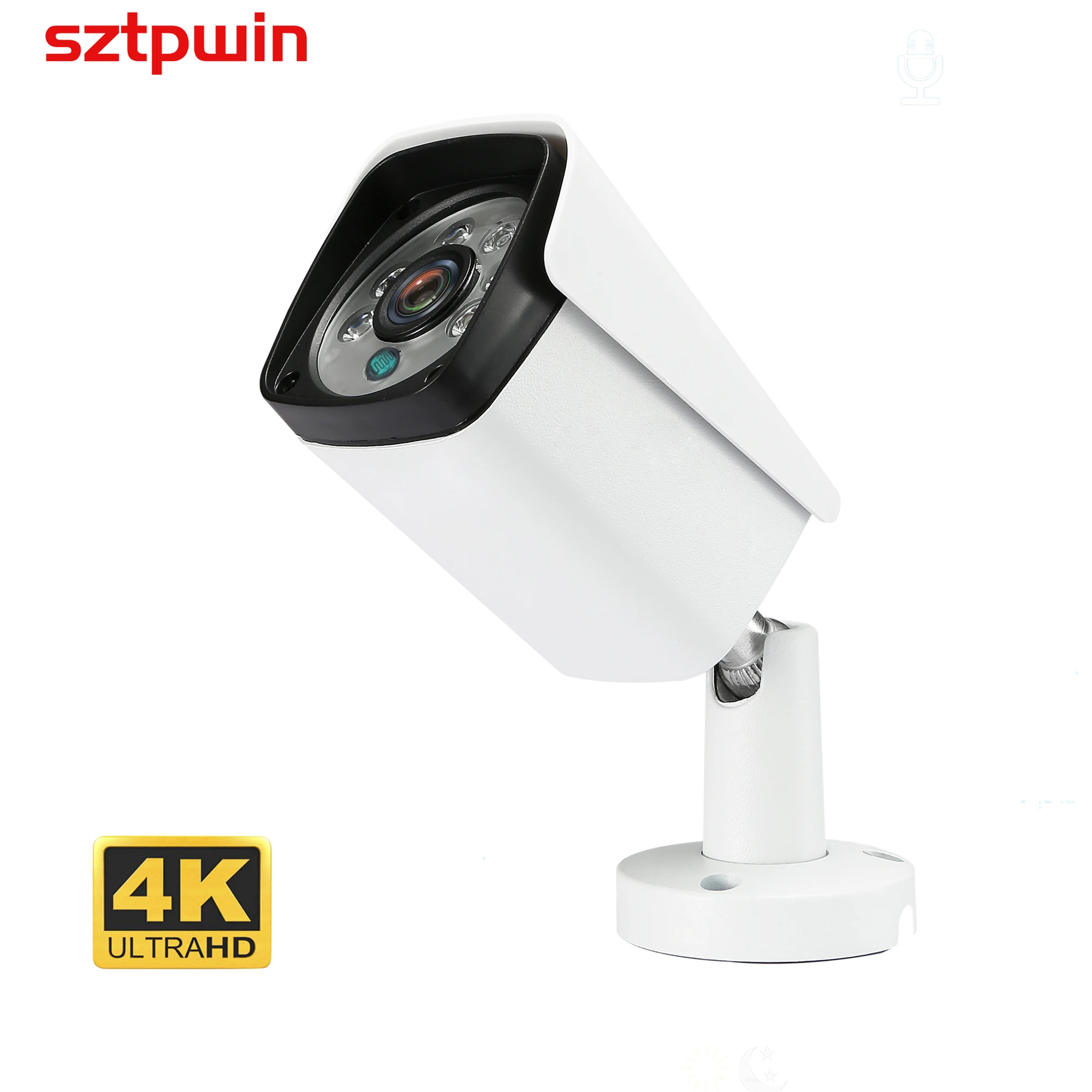 8MP POE IP Camera ONVIF H.265 Audio Record CCTV Face Detection 5MP4MP Waterproof IP66 Outdoor Home Security Video Surveillance