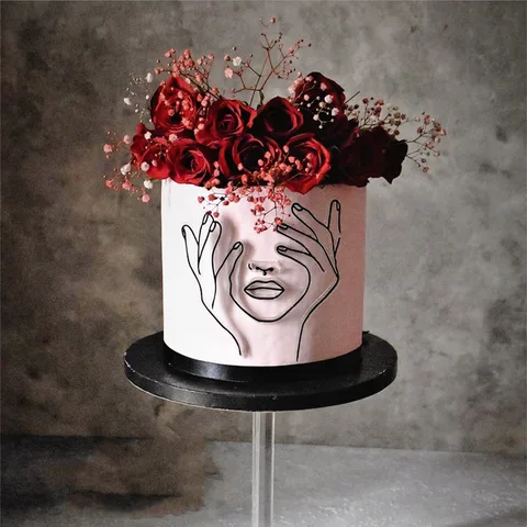 Золотой акриловый топпер для торта MJCakedecor