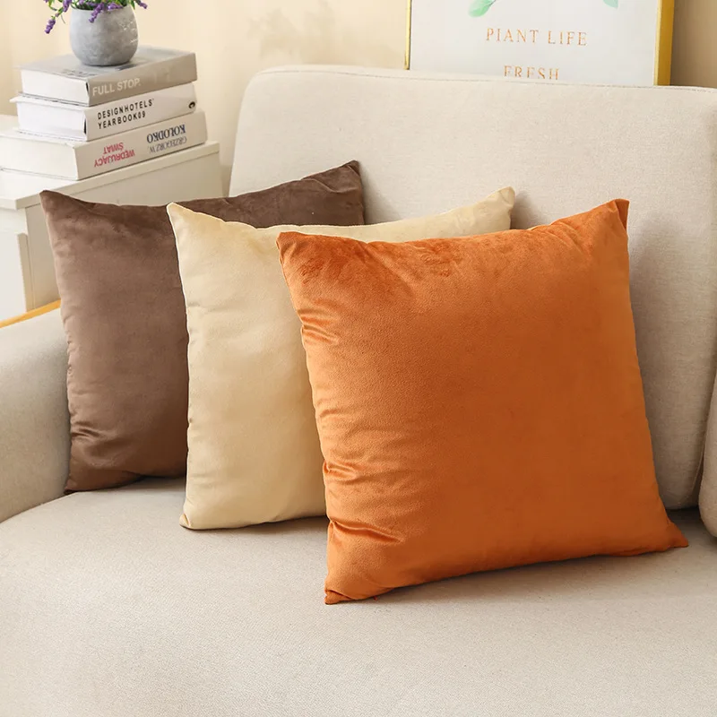 

45x45 Pillow Cover Sofa Food Print Decoration Home Velvet Throw Pillow Covers Living Room Decoration Polyester Linen Gift E1219