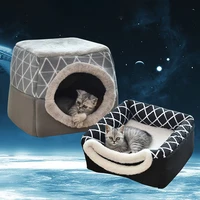pet bed for cats dogs soft nest kennel bed cave cats house sleeping bag mat pad tent pets winter warm cozy beds cat supplies
