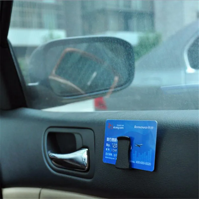 

2PCS Car Styling Parking Ticket Clip Auto Fastener Card Bill Holder Car Interior Organizer Sun Visor Mount Windshield Sticker