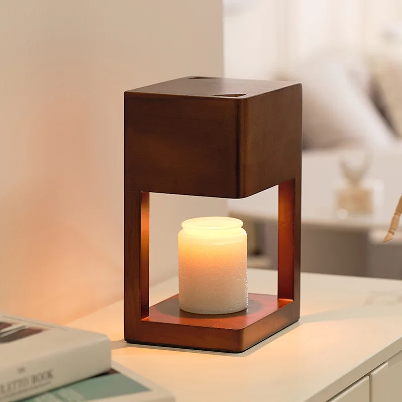 

Aromatherapy Table Lamp, Log Fused Candle Lamp, Bedroom Bedside Table Lamp, Romantic Smokeless Adjustable Night Light