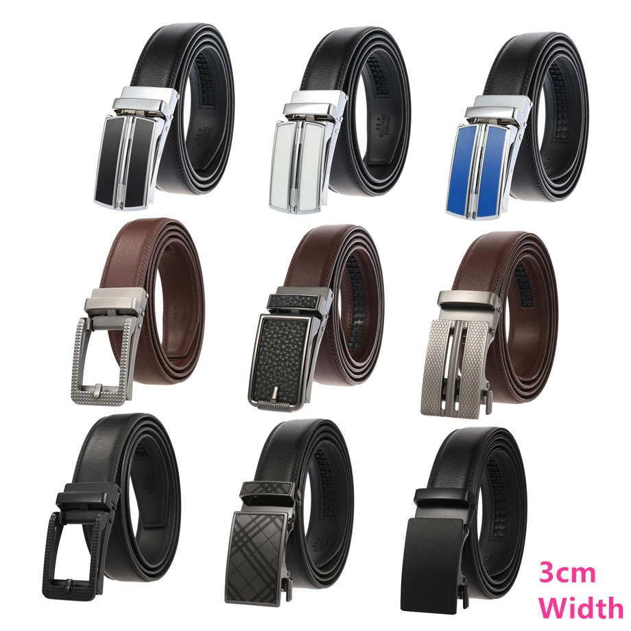 Ремень мужской из воловьей кожи шириной 3 см, B1078