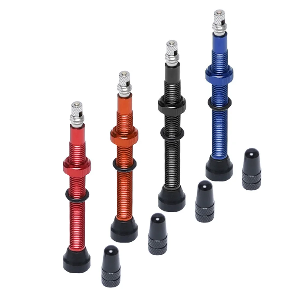 

2PCS 48/60/78MM Copper Stem Bicycle F/V Presta Tubeless Tire Valve Road Bike MTB Nipple W/Tool Alloy Valve Cap
