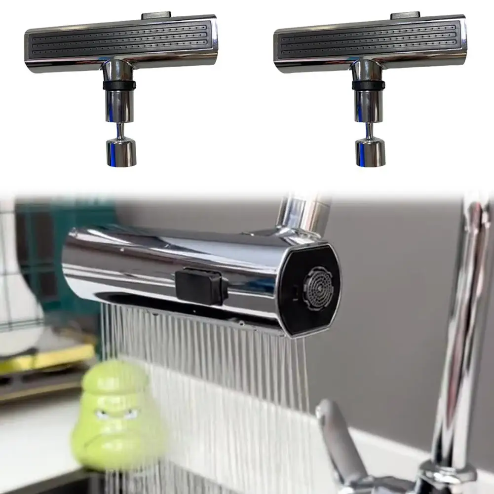 

Universal Waterfall Kitchen Sink Faucet With Pull Out Sprayer Stainless Nozzle Pressurized Extension Steel Splashproof Conn O1y1