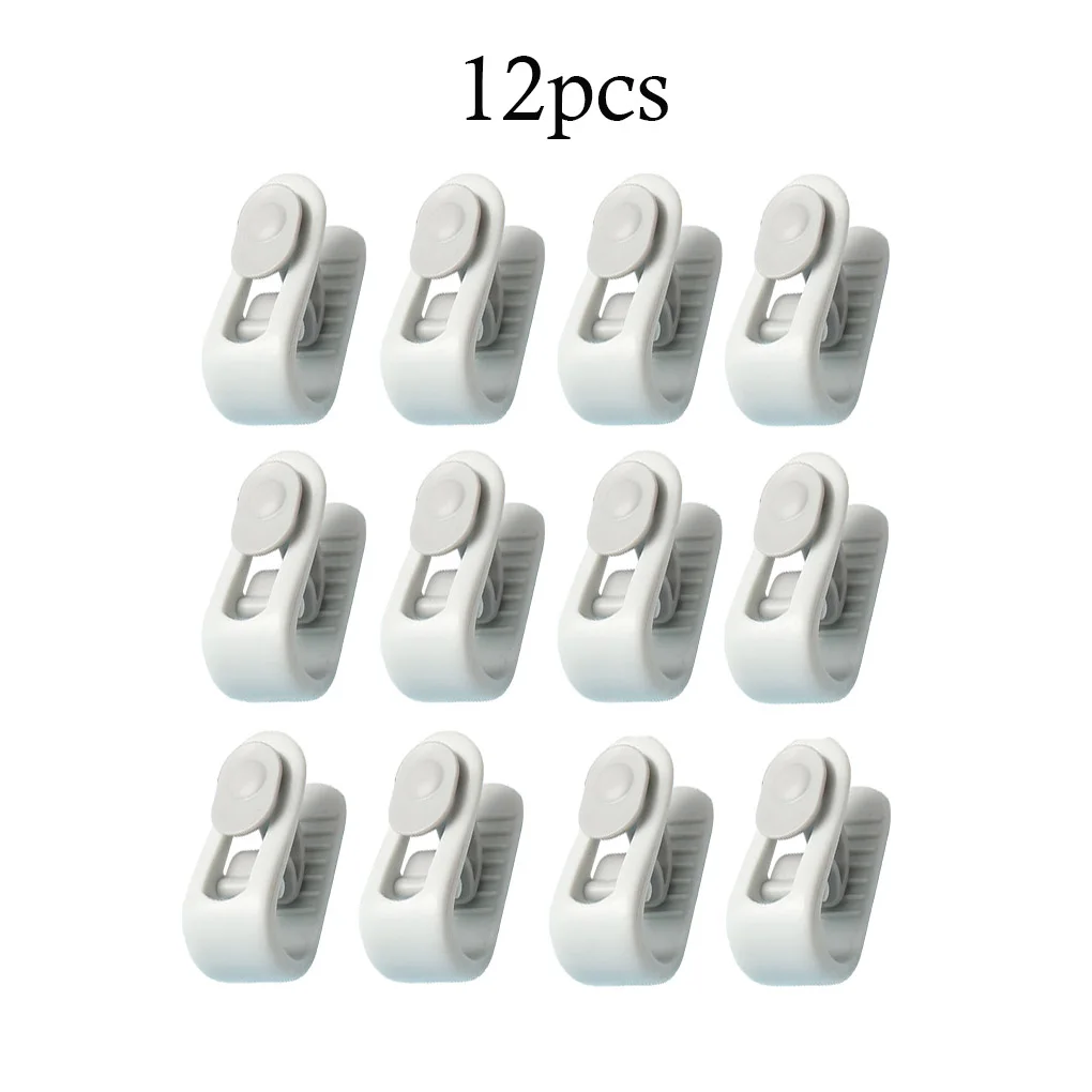 

12pcs Duvet Clips Non-slip Holder Quilt Blanket Clips Bed Sheet Fixer Sleep Clothes Pegs Cover Fastener Gripper Easy To Unlock