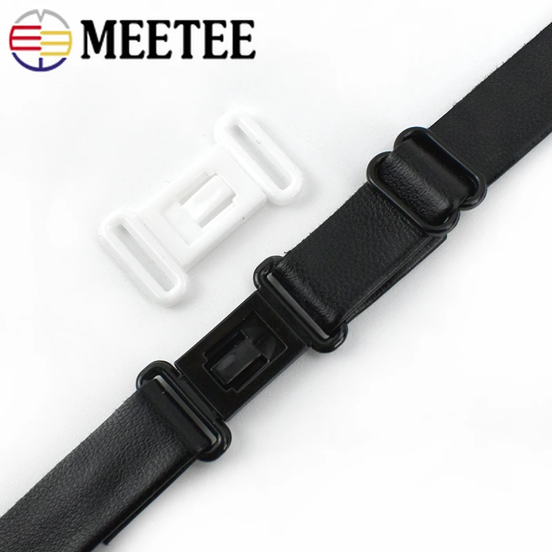 Meetee 50 комплектов 12 5 мм Пластиковые регулируемые пряжки круглые кольца крючки