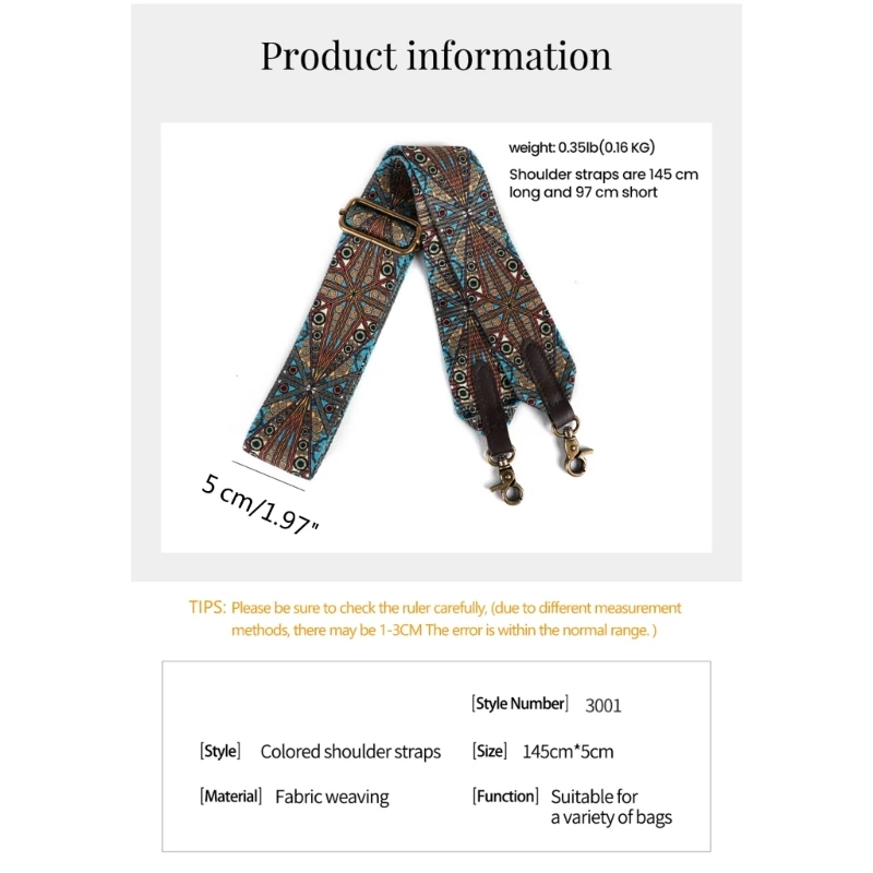 57 дюймов сумка через плечо сменный ремень для сумки винтажный ремешок в богемном