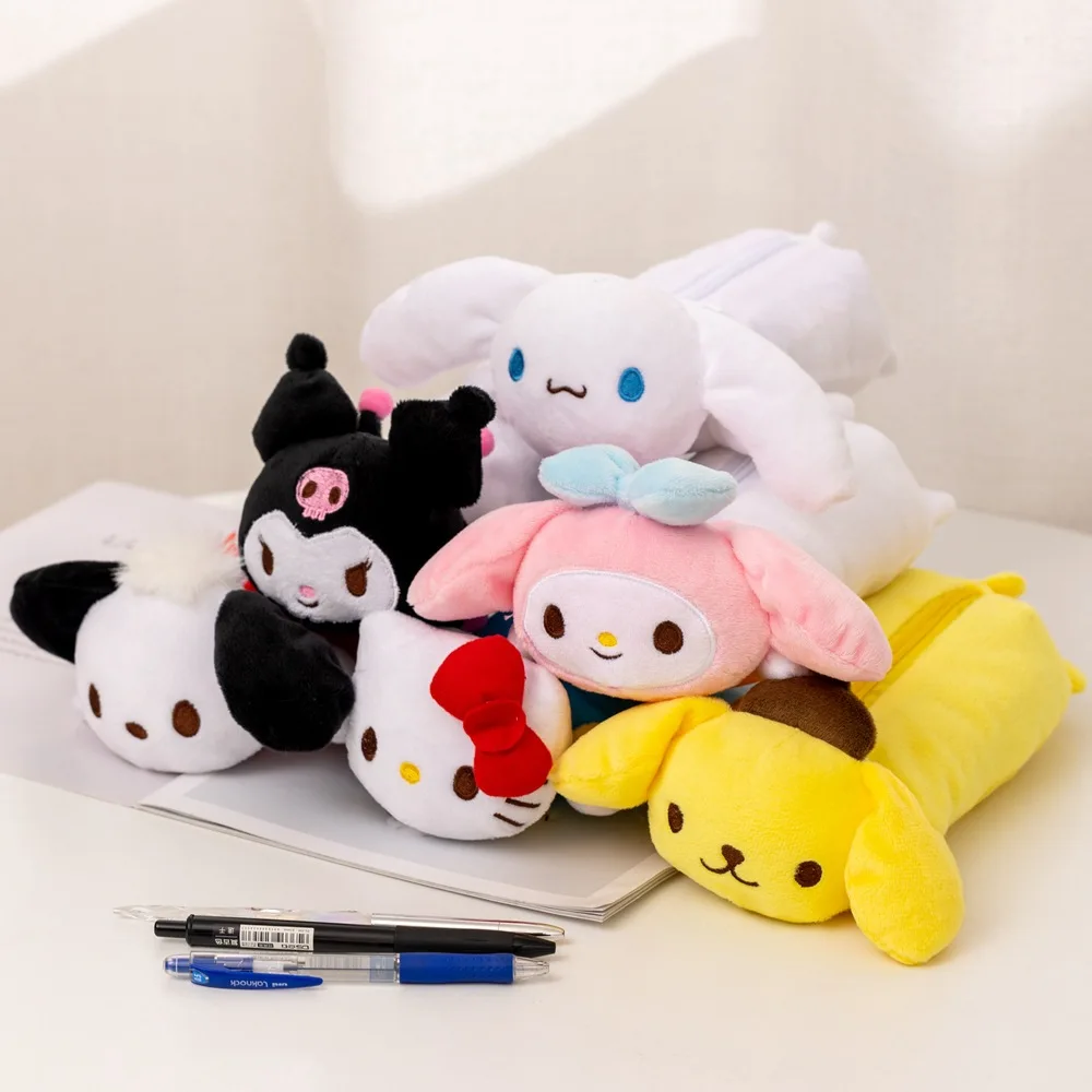 

Плюшевый чехол-карандаш Sanrio My Melody Kuromi полаксо, косметичка, сумка для хранения, аниме Hello Kitty, плюшевые игрушки для кукол, детский подарок на де...